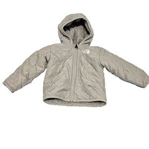 The North Face Infant Full Zip Puffer Hoodie Jacket Plush Lined 6/12 Months